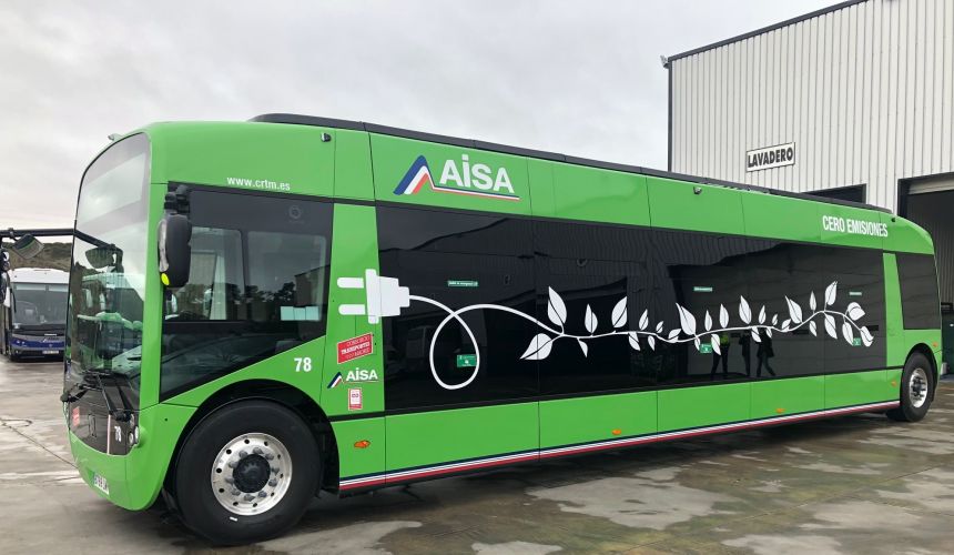 AISA INCORPORA EN SU FLOTA EL PRIMER VEHÍCULO 100% ELÉCTRICO QUE PRESTARÁ SERVICIO EN EL MUNICIPIO DE ARANJUEZ