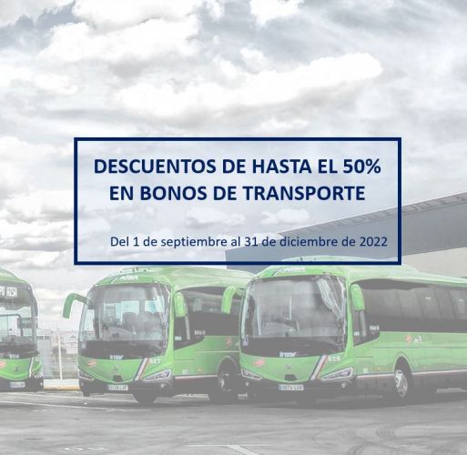 DESCUENTOS DE HASTA EL 50% EN BONOS DE TRANSPORTE