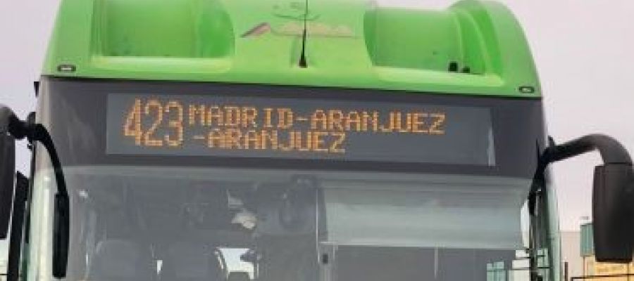 MODIFICACIÓN HORARIOS DE FINES DE SEMANA EN LA LINEA 423 MADRID – ARANJUEZ DESDE EL 10 DE JUNIO DE 2023
