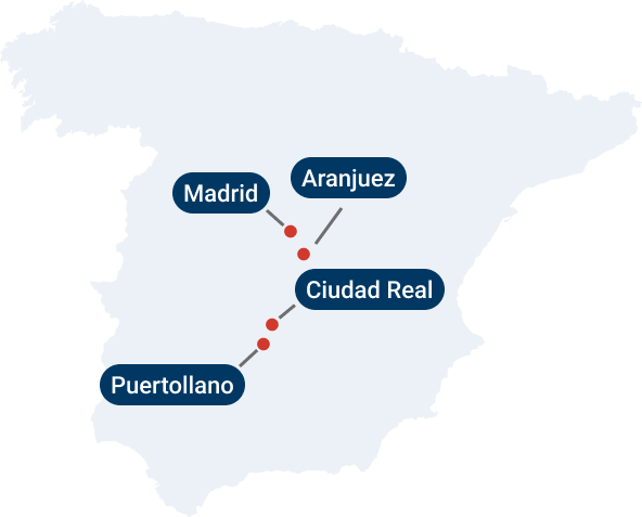 Mapa destinos destacados AISA